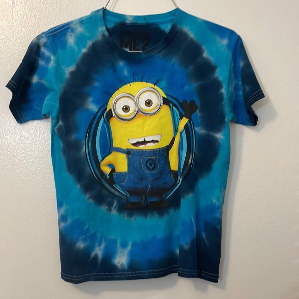 Minion Despicable Me 2 large (10/12) tie dye t shirt 100% cotton funny